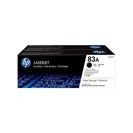 Hp original laserjet 83a black pack - 2 cf283ad