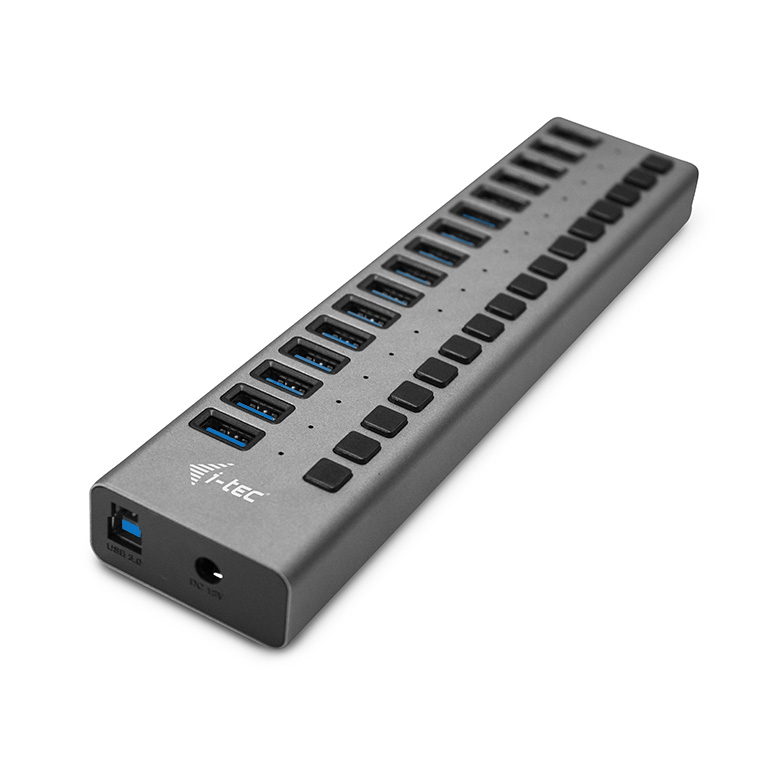 I - tec usb 3.0 de carga con 16 puertos usb 3.0 y adaptador de alimentacion 90w