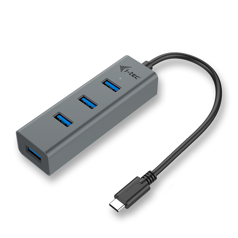 I - tec usb - c con 4 puertos usb 3.0 con cable integrado 20cm
