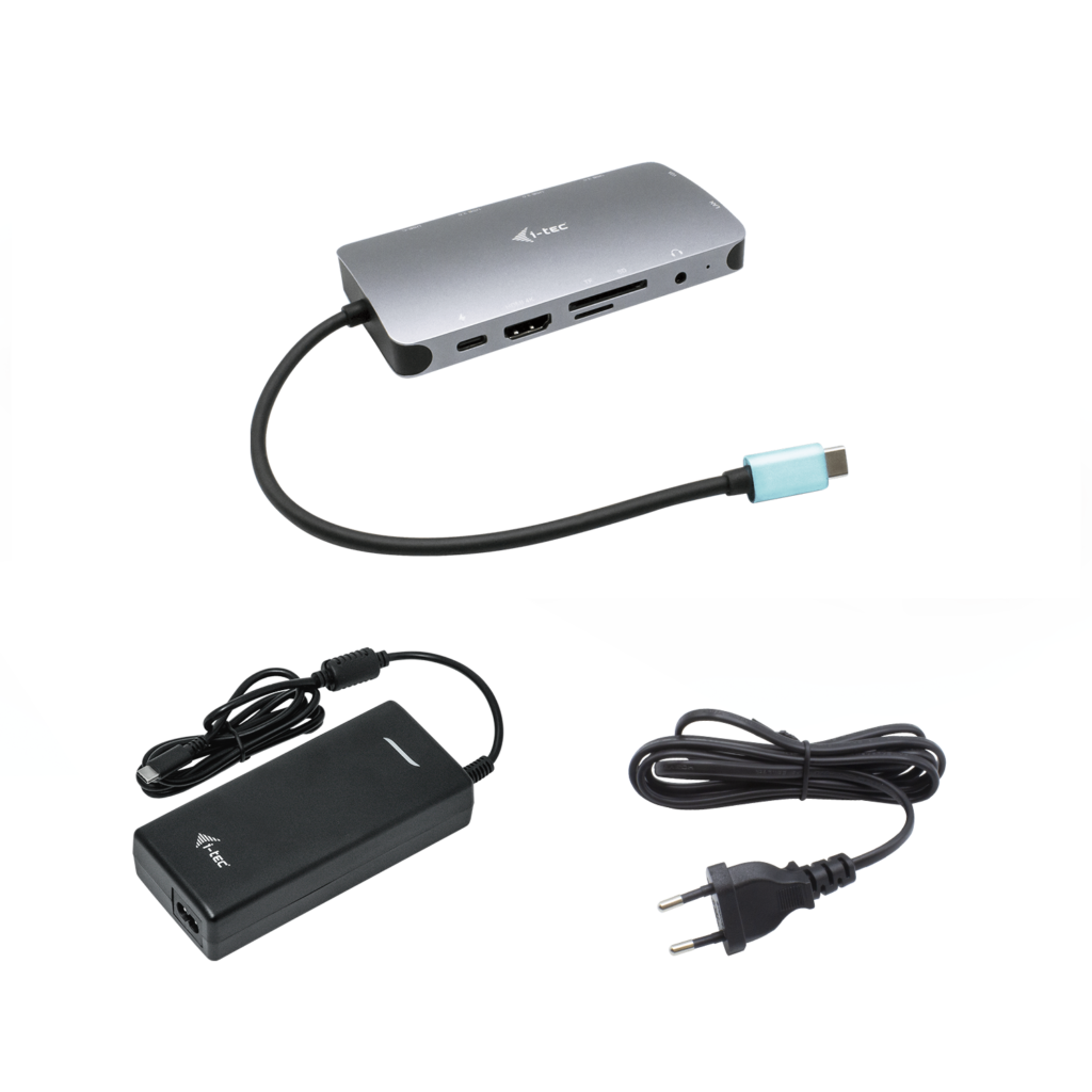 I - tec usb - c metal hdmi - vga with lan + cargador 112w