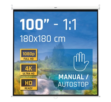 Iggual Pantalla manual 1:1 100 180x180 cm