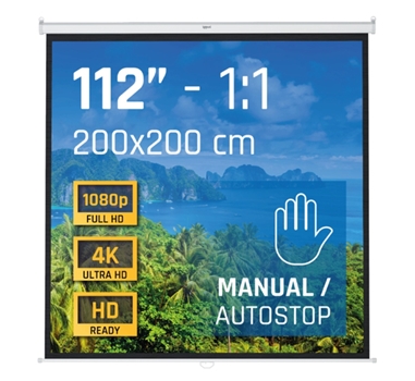 Iggual Pantalla manual 1:1 112 200x200 cm