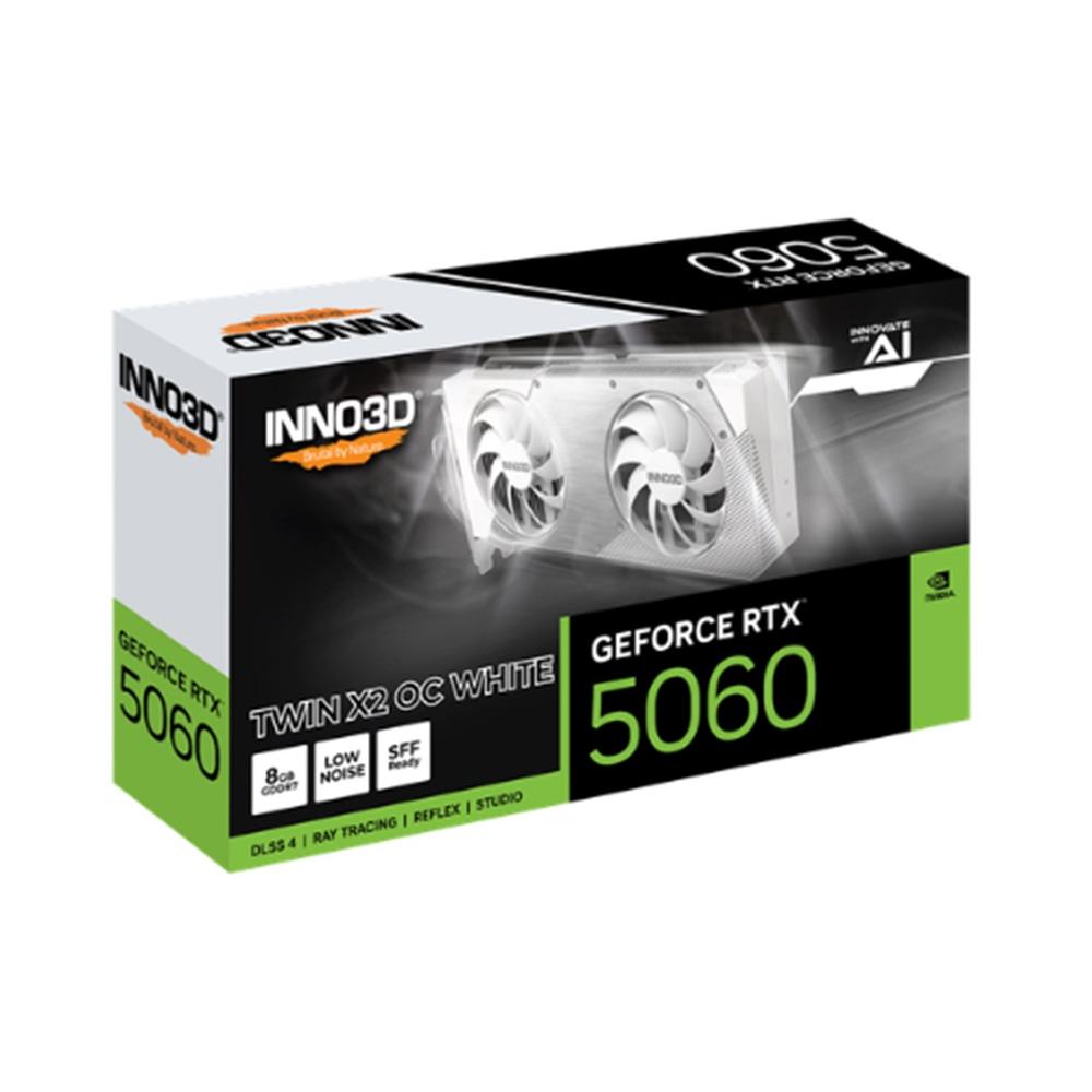 Inno3d rtx 5060 twin x2 oc white 8gb gddr7 - 3x dp - 1x hdmi pci express 5.0