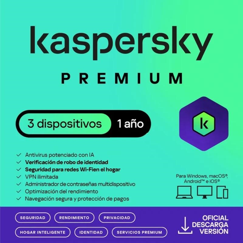 KASPERSKY Premium 3 Dispositivos 1 Año