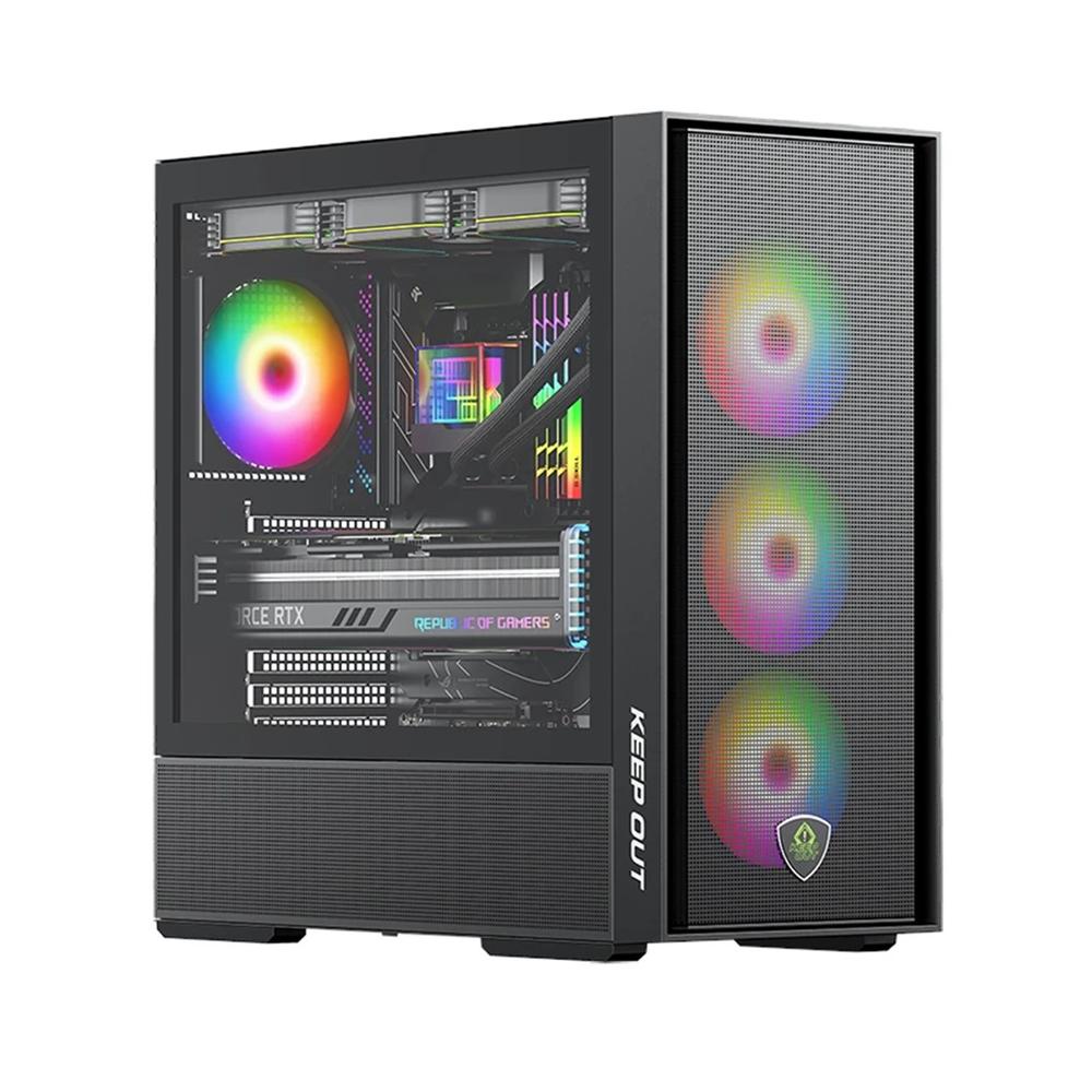 Keep out ko xc - 805 mesh atx argb cristal templado negro