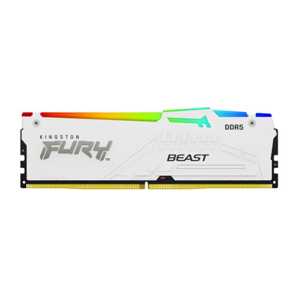 Kingston 16GB 6000MT S DDR5 CL36 FURY BEAST WHITE RGB EXPO - KF560C36BWE2A-16