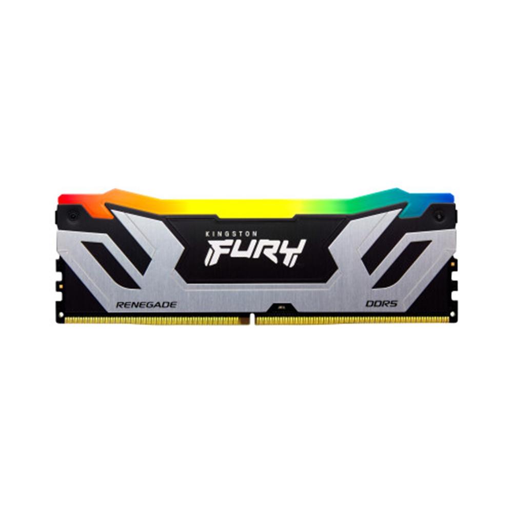 Kingston 24GB 8400MT S DDR5 CL40 CUDIMM FURY RENEGADE RGB SILVER XMP - KF584CU40RSA-24
