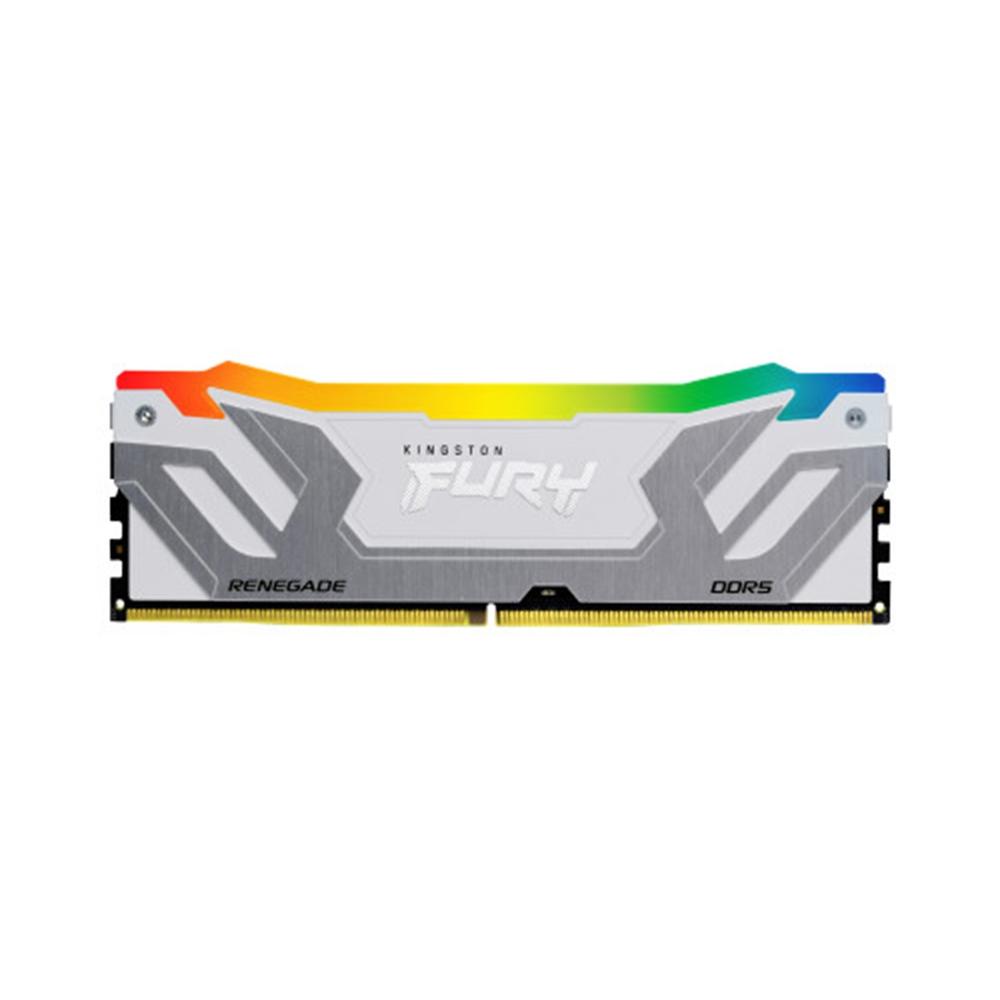 Kingston 24GB 8400MT S DDR5 CL40 CUDIMM FURY RENEGADE RGB WHITE XMP - KF584CU40RWA-24