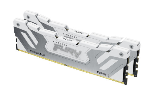 Kingston 48GB 8400MT S DDR5 CL40 CUDIMM (KIT OF 2) FURY RENEGADE WHITE XMP - KF584CU40RWK2-48