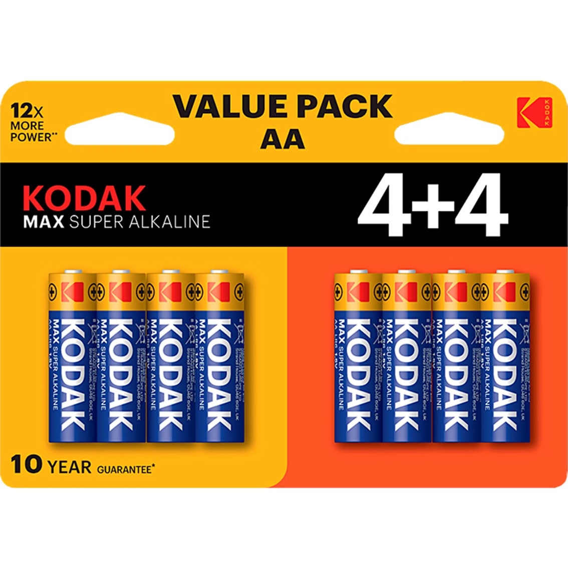 Kodak alcalina max aa lr6 blister 4+4