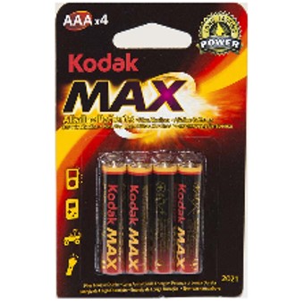 Kodak alcalina max aaa lr3 1.5v blister 4 pilas