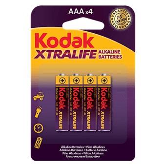 Kodak alcalina xtralife aaa lr3 1.5v - blister 4 pilas