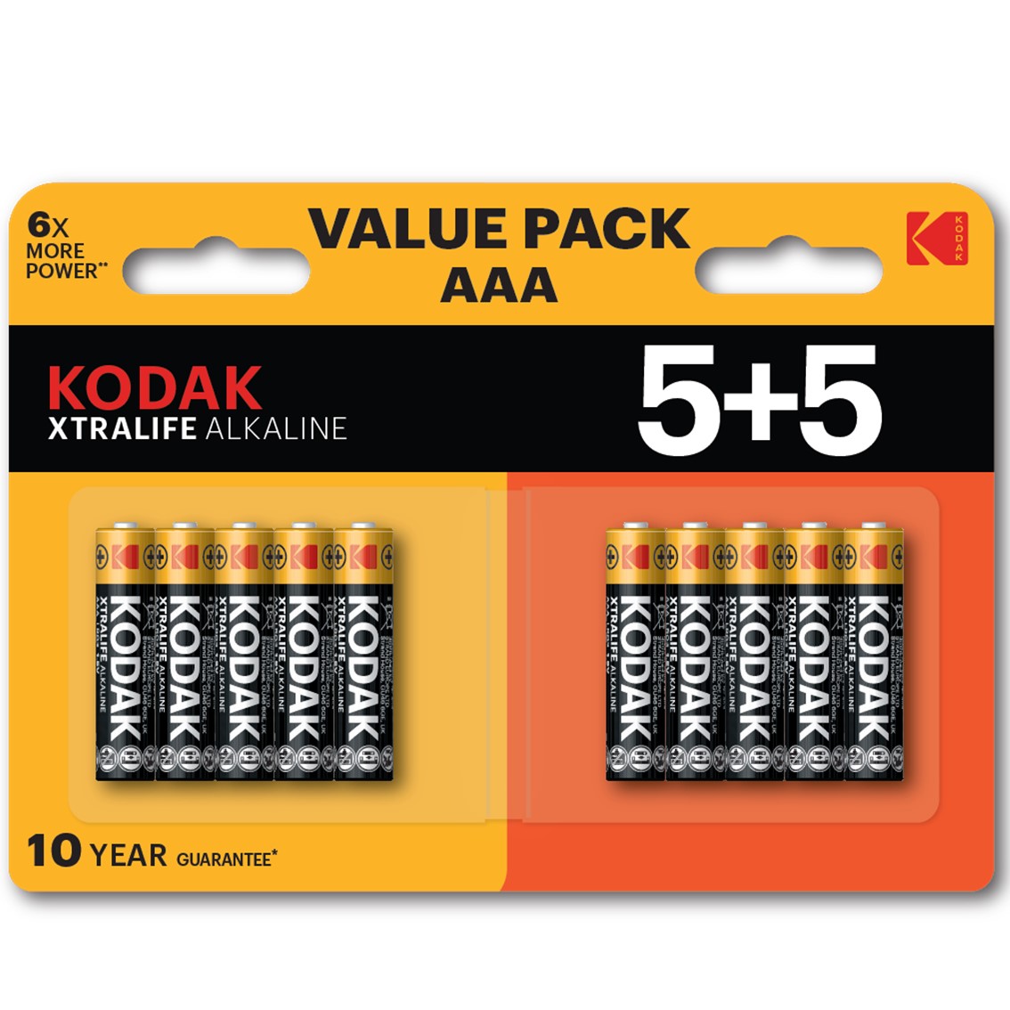 Kodak alcalina xtralife aaa lr3 - blister 5+5