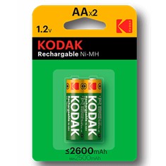 Kodak recargables ni - mh aa lr6 2600 mah - blister 2 pilas