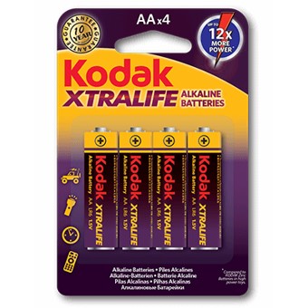 Kodak xtralife 4 pilas alcalina aa lr6