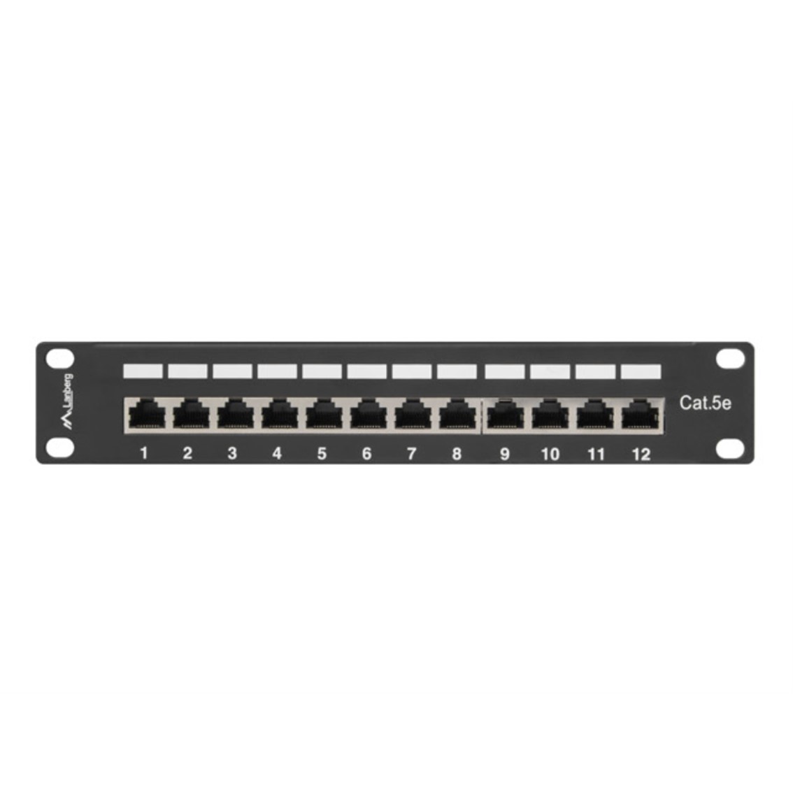 Lanberg 12 puertos 1u cat.5e 10 pulgadas blindado negro