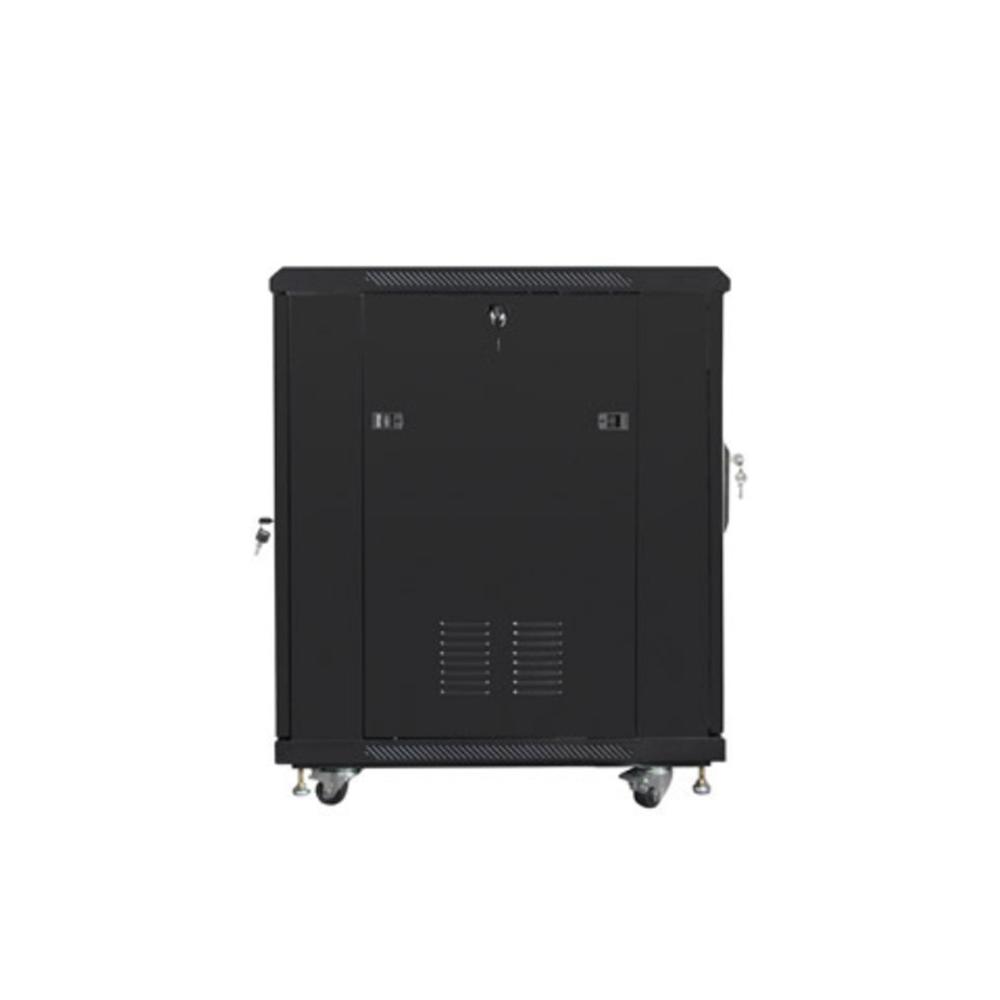 Lanberg 19 pulgadas 15u - 600x800 flat pack negro puerta malla