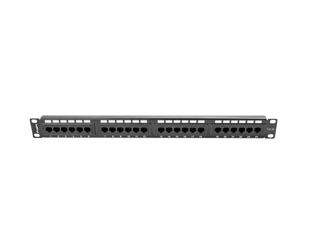 Lanberg cat.5e utp 24 puertos 1u rack 19 negro