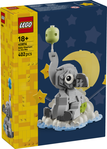 Lego bebé elefante en el cielo