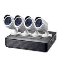 Level one 4 canales 4 camaras int - ext + grabador cables iluminacion led (sin hd)