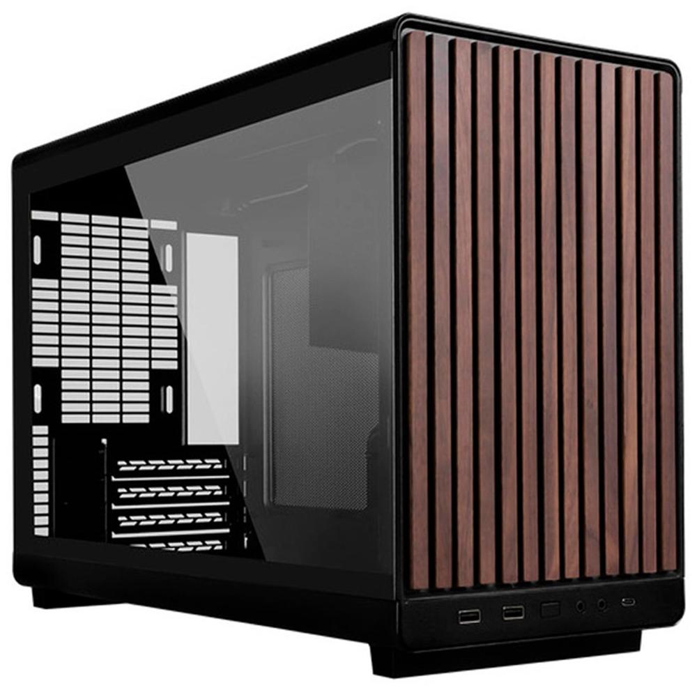 Lian li a3 matx cristal templado madera negra