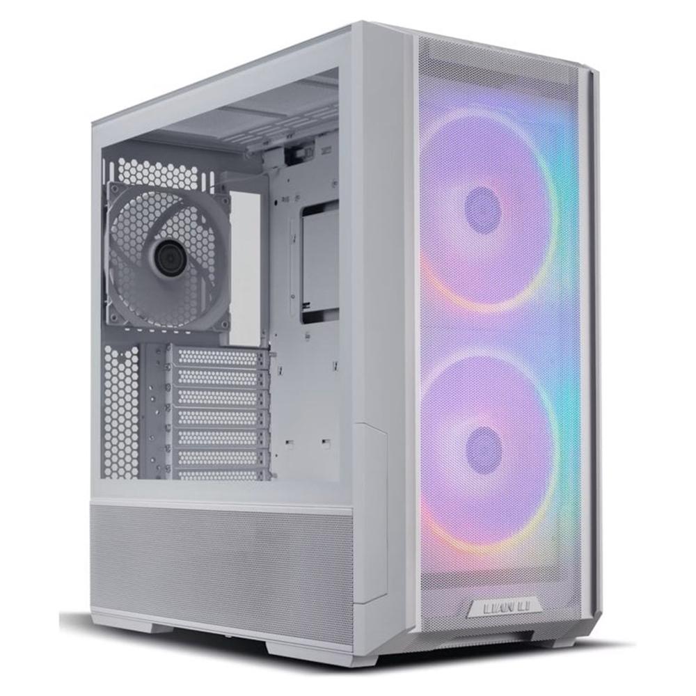 Lian li e - atx lancool 216 argb cristal templado blanco