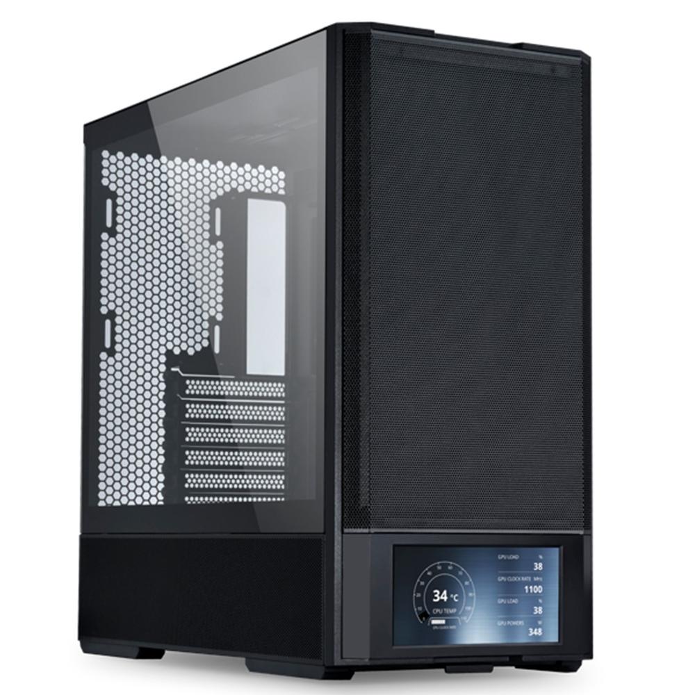 Lian li lancool 207 lcd atx argb cristal templado negra