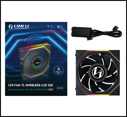 Lian li unifan tl - lcd inalambrico argb 120mm negro