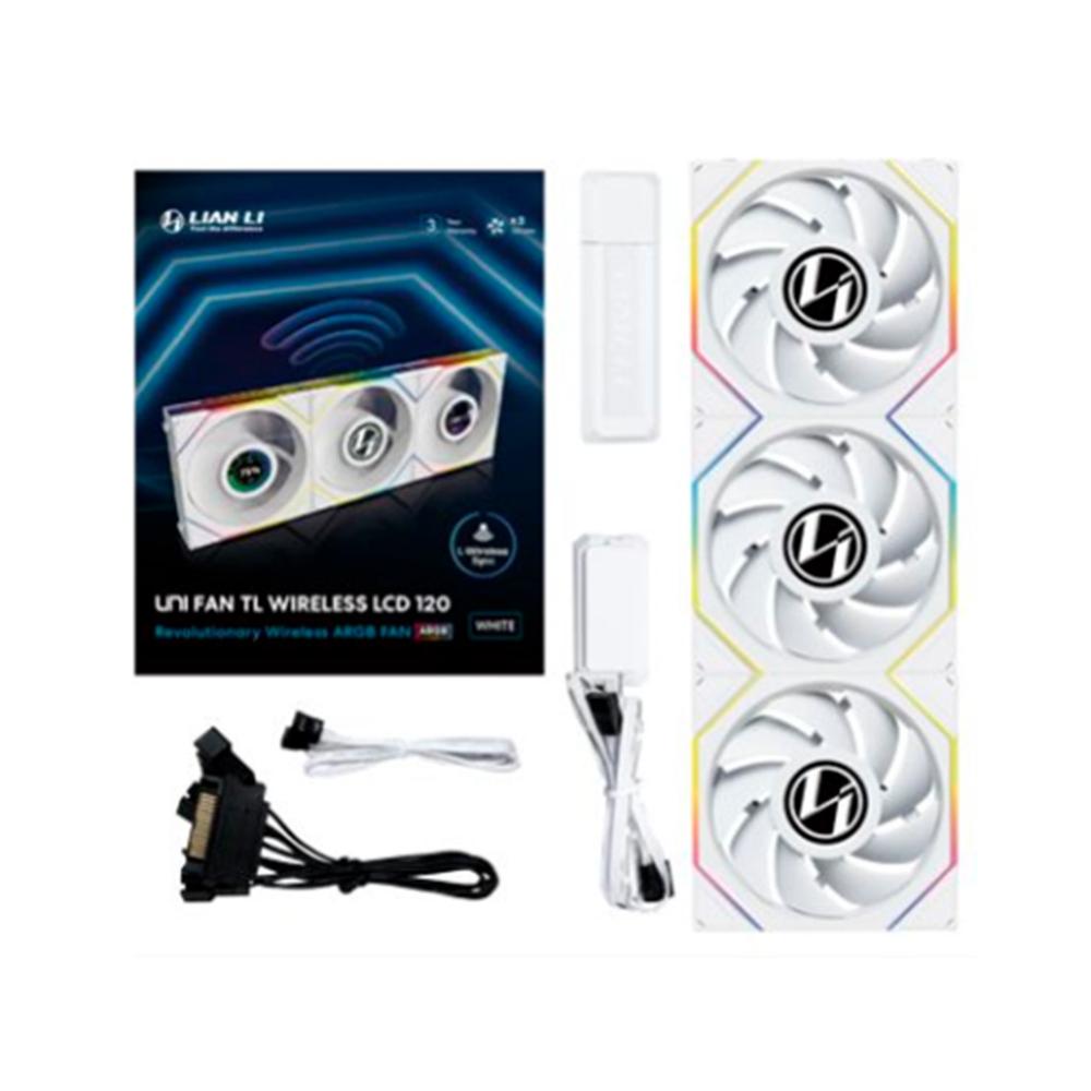 Lian li unifan tl - lcd wireless argb 3 x 120mm white