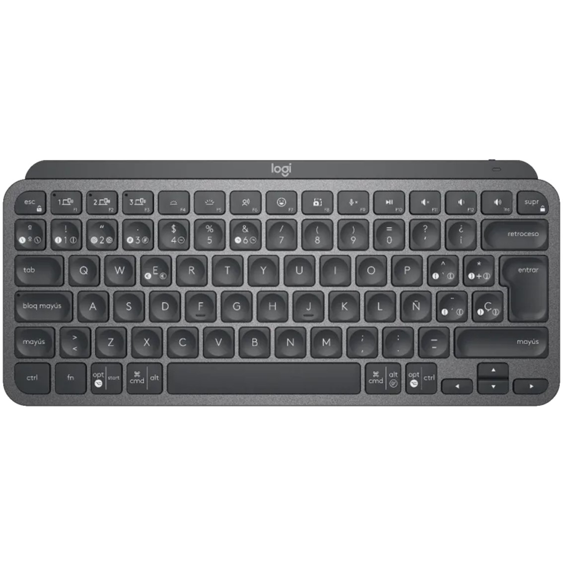 Logitech mx keys mini grafito wireless inalambrico español bateria