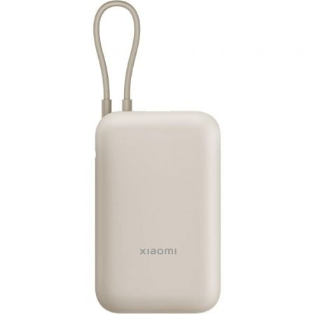 Powerbank 10000mAh Xiaomi Power Bank Integrated Cable 22.5W Beige Incluye Cable USB Tipo-C