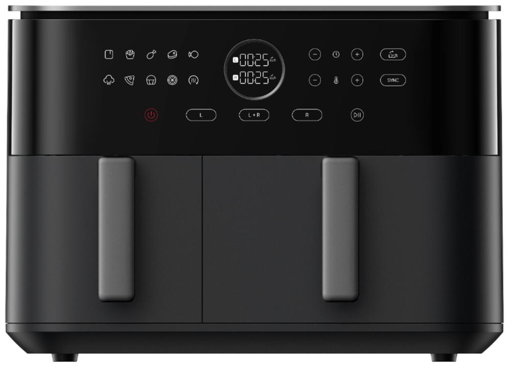 Freidora Inteligente por Aire Airfryer Sin Aceite Xiaomi Dual Zone Air Fryer 10L 2700W Capacidad 10L (6.5L + 3.5L)