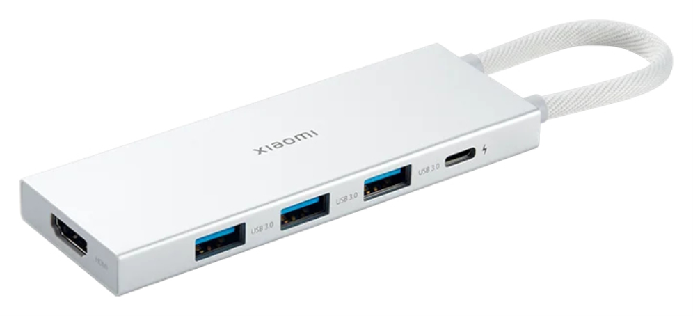 Docking USB 3.0 Tipo-C Xiaomi 5 en 1 3xUSB 1xUSB Tipo-C PD 1xHDMI Blanco