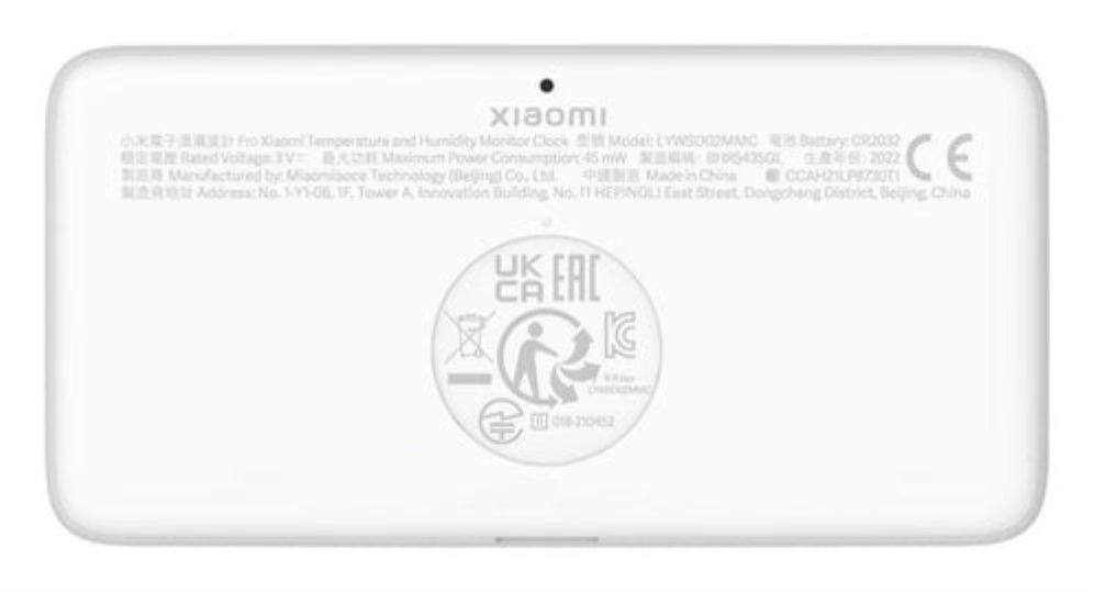 Monitor de Temperatura y Humedad Xiaomi Temperature and Humidity Monitor Clock BHR5435GL
