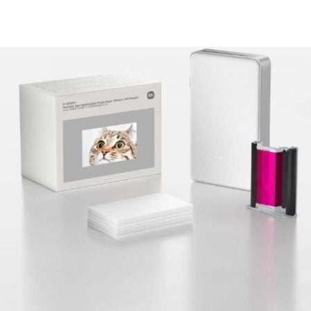 Papel Fotográfico para Sublimación Xiaomi Portable Dye-Sublimation Photo Paper Stickers 5 x 7.6cm 50 Hojas