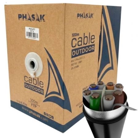 Bobina de Cable RJ45 FTP Phasak PHR 671 Cat.6 100m