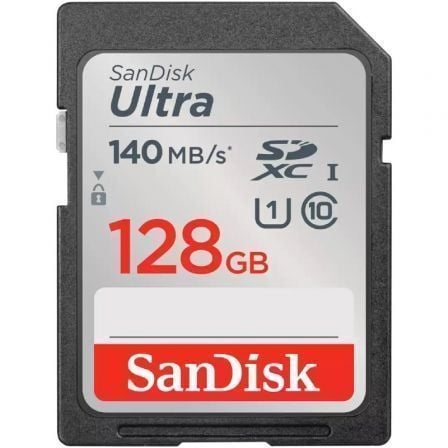 Tarjeta de Memoria SanDisk Ultra 128 GB SD HC UHS-I - SDXC Clase 10 140MBs