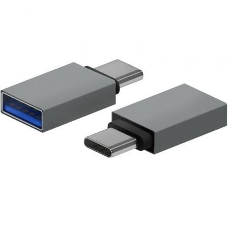 Adaptador USB 3.2 Aisens A108-0718 USB Hembra - USB Tipo-C Macho Gris