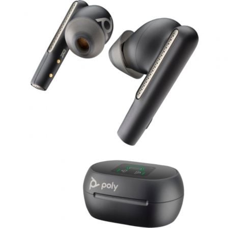 Auriculares Bluetooth Poly Voyager Free 60+ UC M con estuche de carga + Adaptador BT700 Autonomía 10h Negros