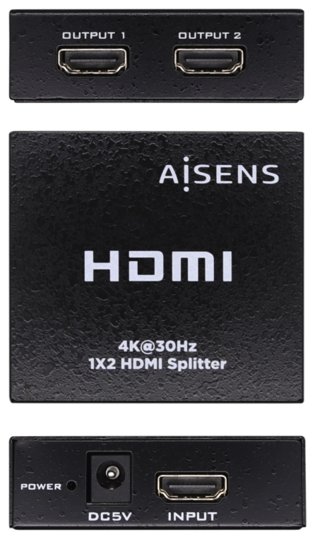 Duplicador HDMI Aisens A123-0506 2x HDMI Hembra HDMI Macho - USB Hembra