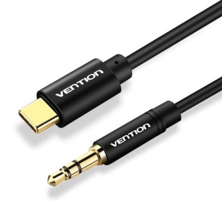Cable Conversor Audio Vention BGABG USB Tipo-C Macho - Jack 3.5 Macho 1.5m Negro