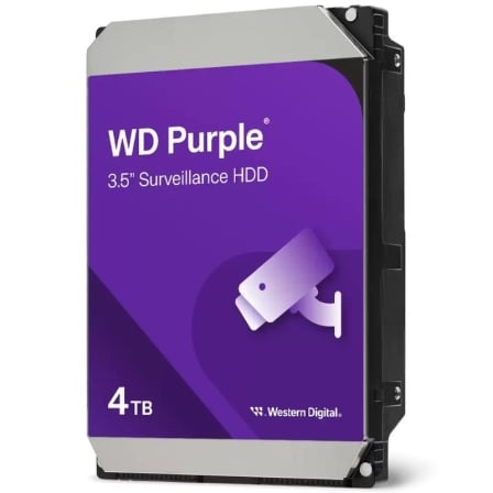 Disco Duro Western Digital WD Purple Surveillance 4 TB 3.5 SATA III 128 MB