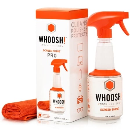 Kit Limpiador de Pantallas Whoosh WSH005 Spray 500ml + Paño Microfibra