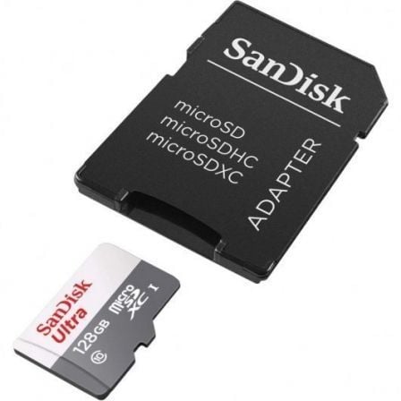 Tarjeta de Memoria SanDisk Ultra 128 GB microSD XC con Adaptador Clase 10 80 MB s
