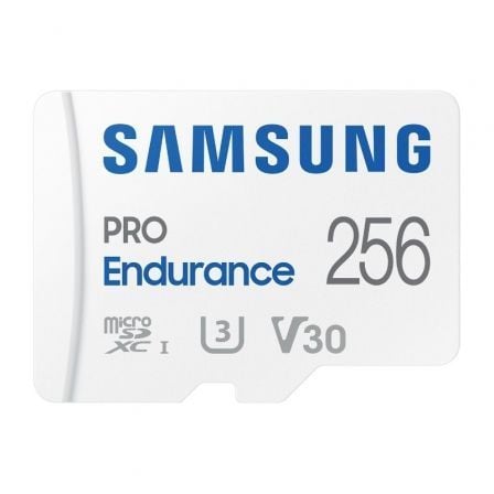 Tarjeta de Memoria Samsung Pro Endurance 256 GB microSD XC con Adaptador Clase 10 100MBs