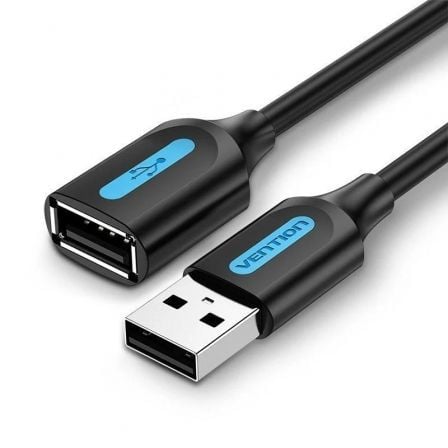 Cable Alargador USB 2.0 Vention CBIBJ USB Macho - USB Hembra 480Mbps 5m Negro