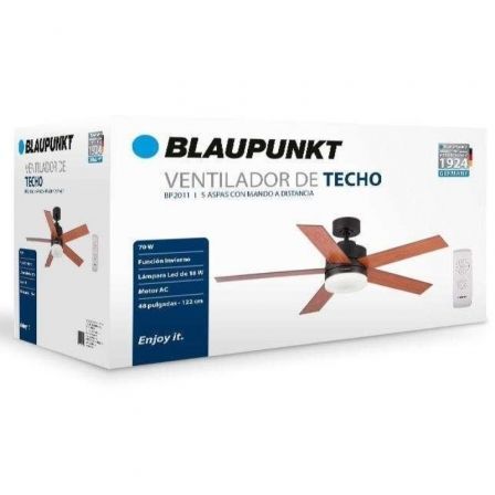 Ventilador de Techo Blaupunkt BP2011 70W 5 Aspas 122cm