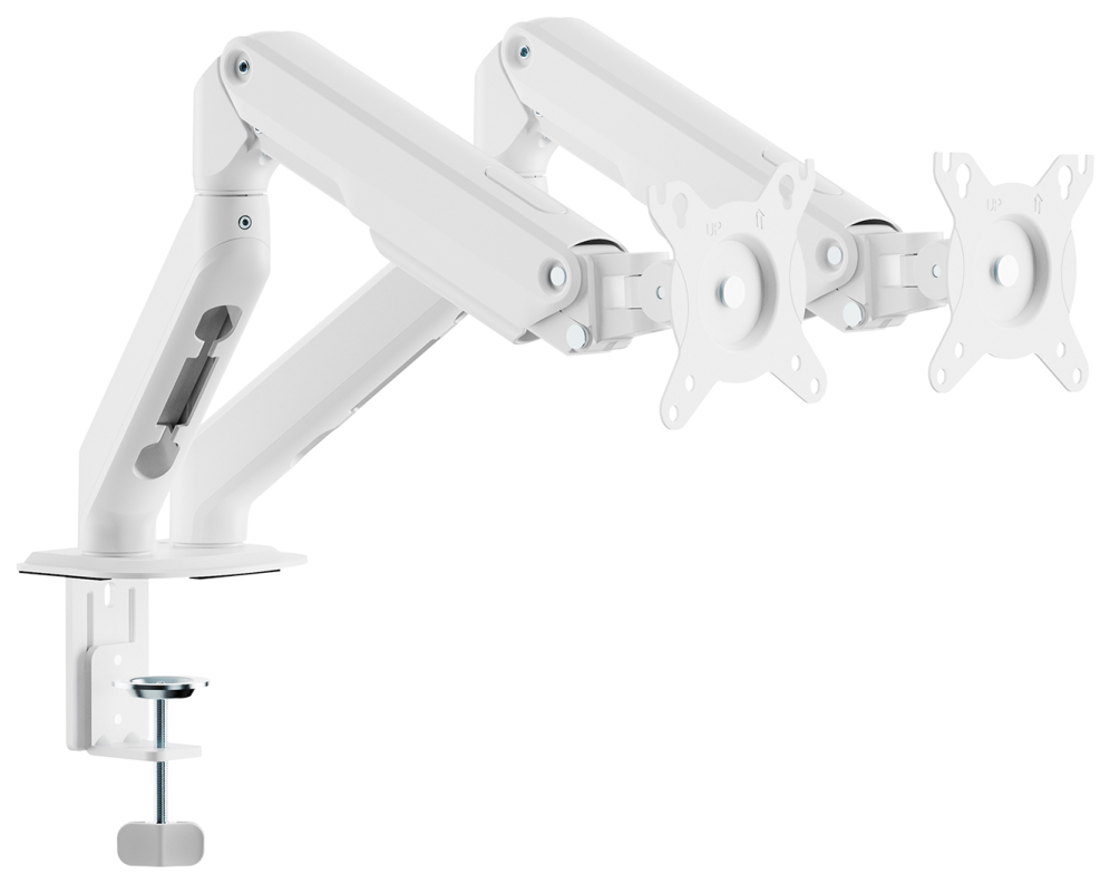Soporte de Mesa con Contrapeso para 2 Monitores Aisens DT32TSR-439 Giratorio Inclinable hasta 9kg