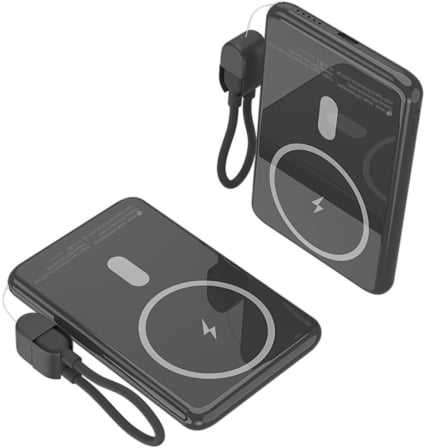 Powerbank 5000mAh Leotec LEPOWW20W5K 20W Wireless Negra Incluye Cable USB Tipo-C