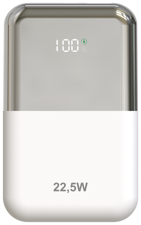 Powerbank 10000mAh Leotec LEPOW22W10WS 22.5W Blanco y Plata Incluye Cable USB Tipo-C